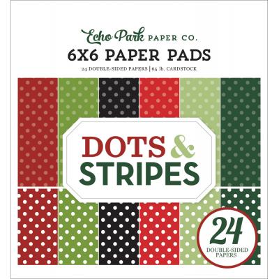 Echo Park Desingpapier Christmas 2020 Dots & Stripes - Paper Pad